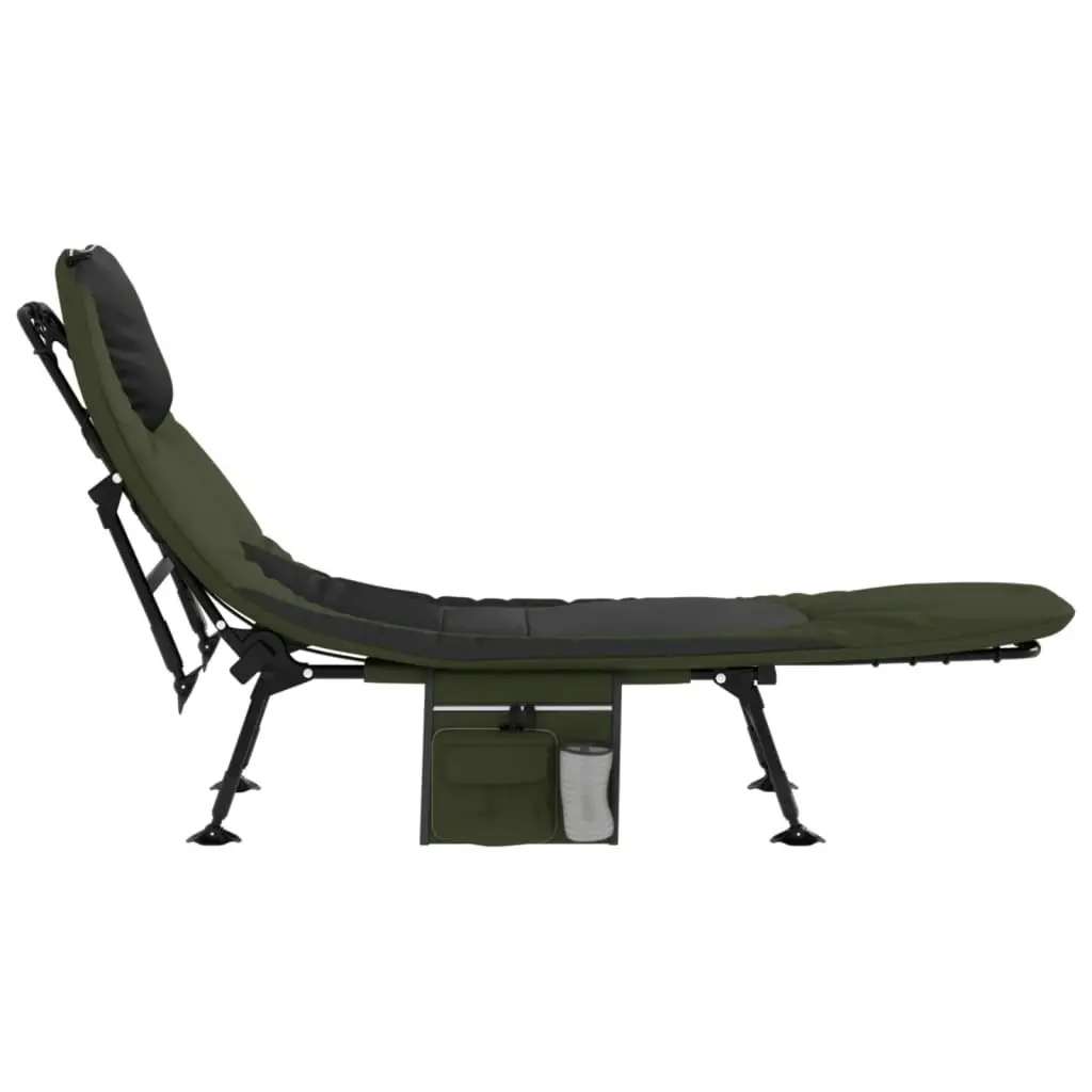 Fishing Bed with Adjustable Mud Legs Foldable Green 4006422