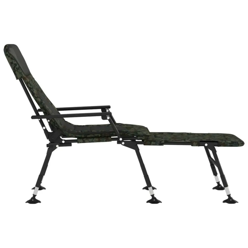 Fishing Bedchair with Adjustable Mud Legs Foldable Camouflage 4006421