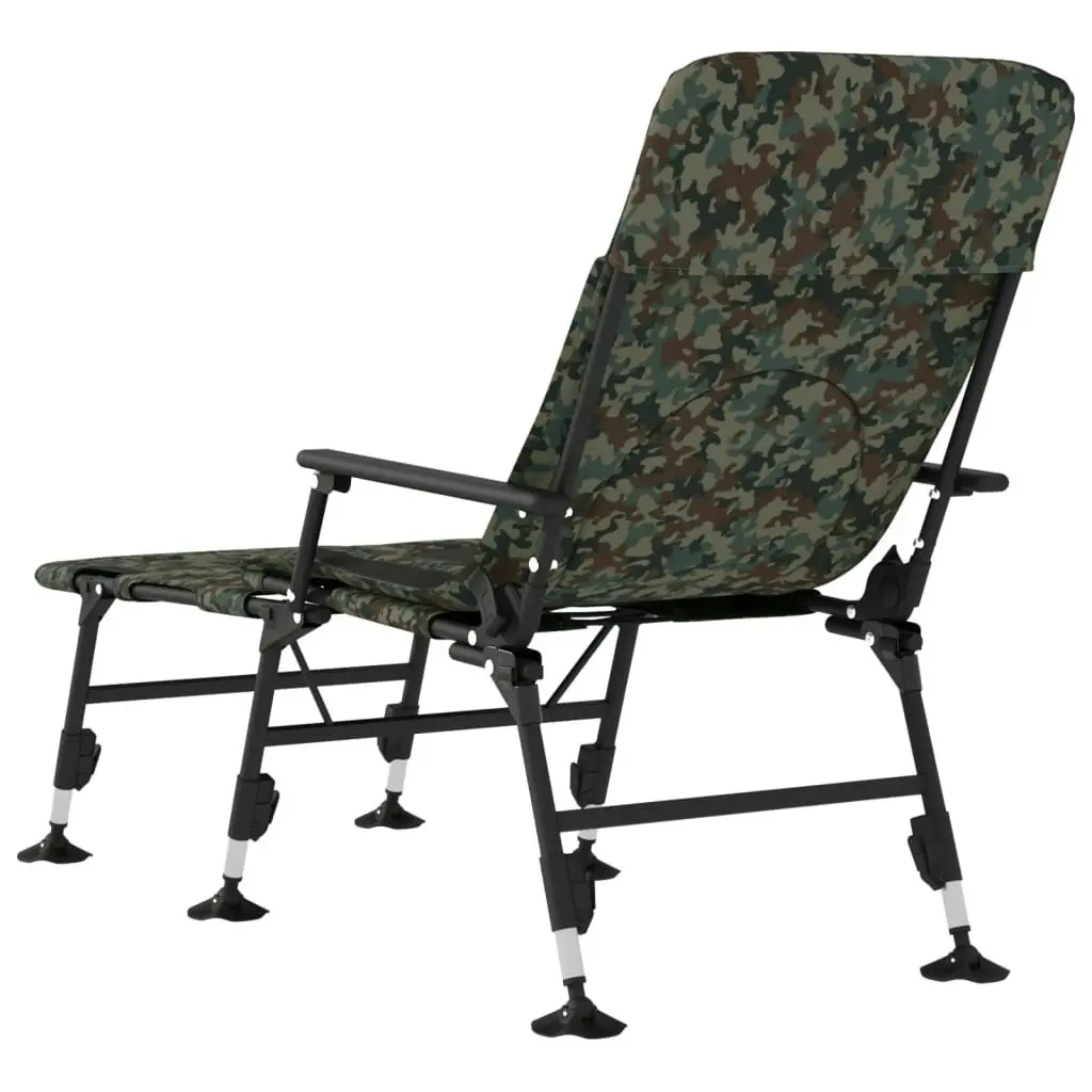 Fishing Bedchair with Adjustable Mud Legs Foldable Camouflage 4006421