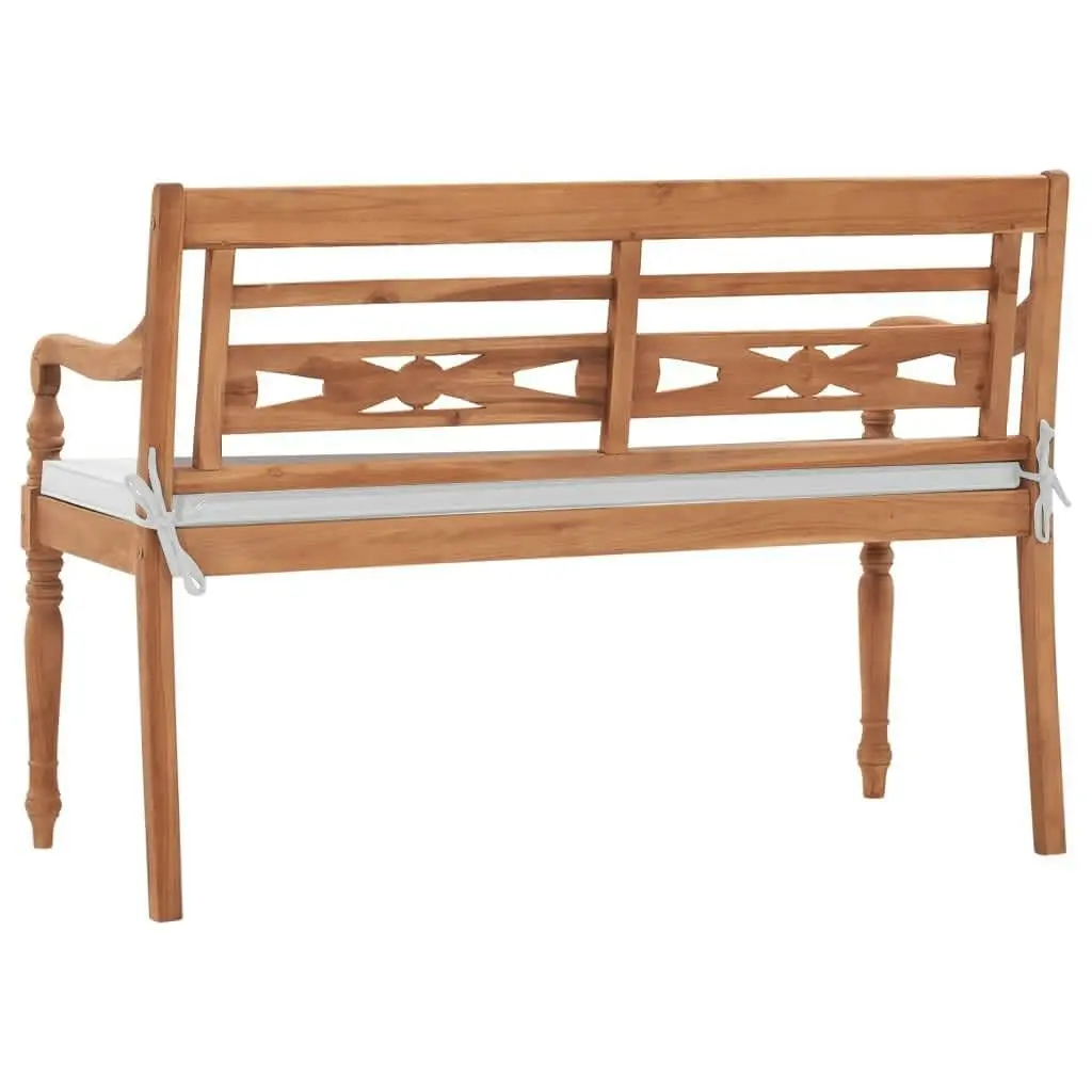 Batavia Bench with Cushions 120 cm Teak 43057