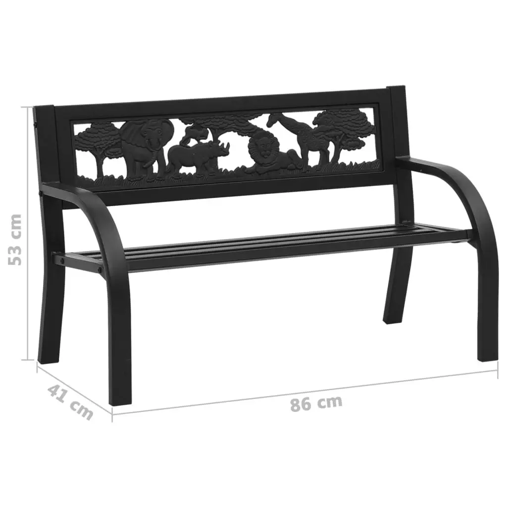 Children Garden Bench 86 cm Steel 317773