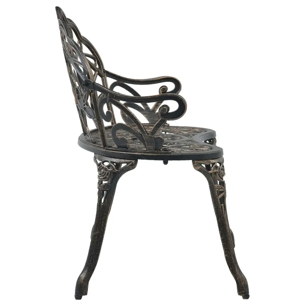 Bistro Bench 100cm Bronze Cast Aluminium 47859