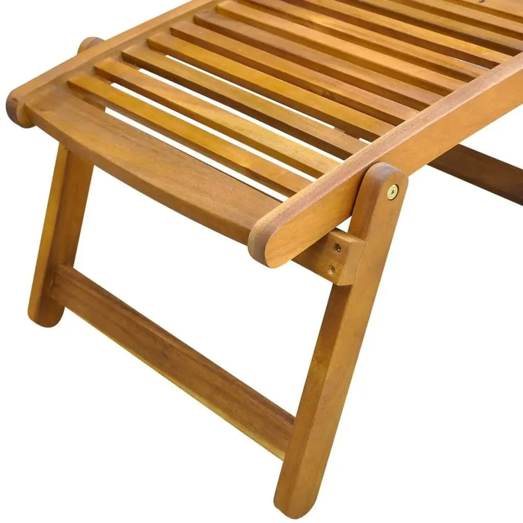 Deck Chair with Footrest Solid Acacia Wood 41806