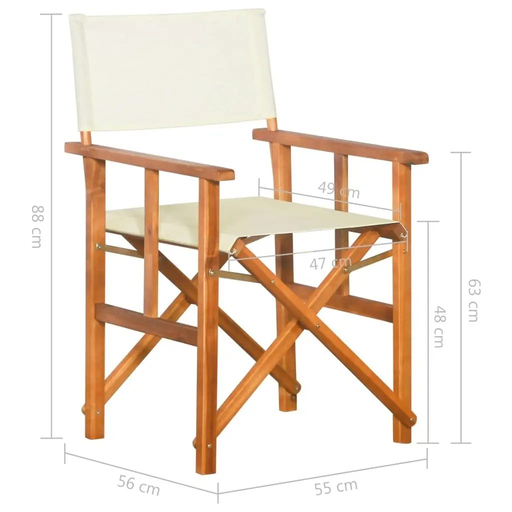 Director's Chairs 2 pcs Solid Acacia Wood 45946