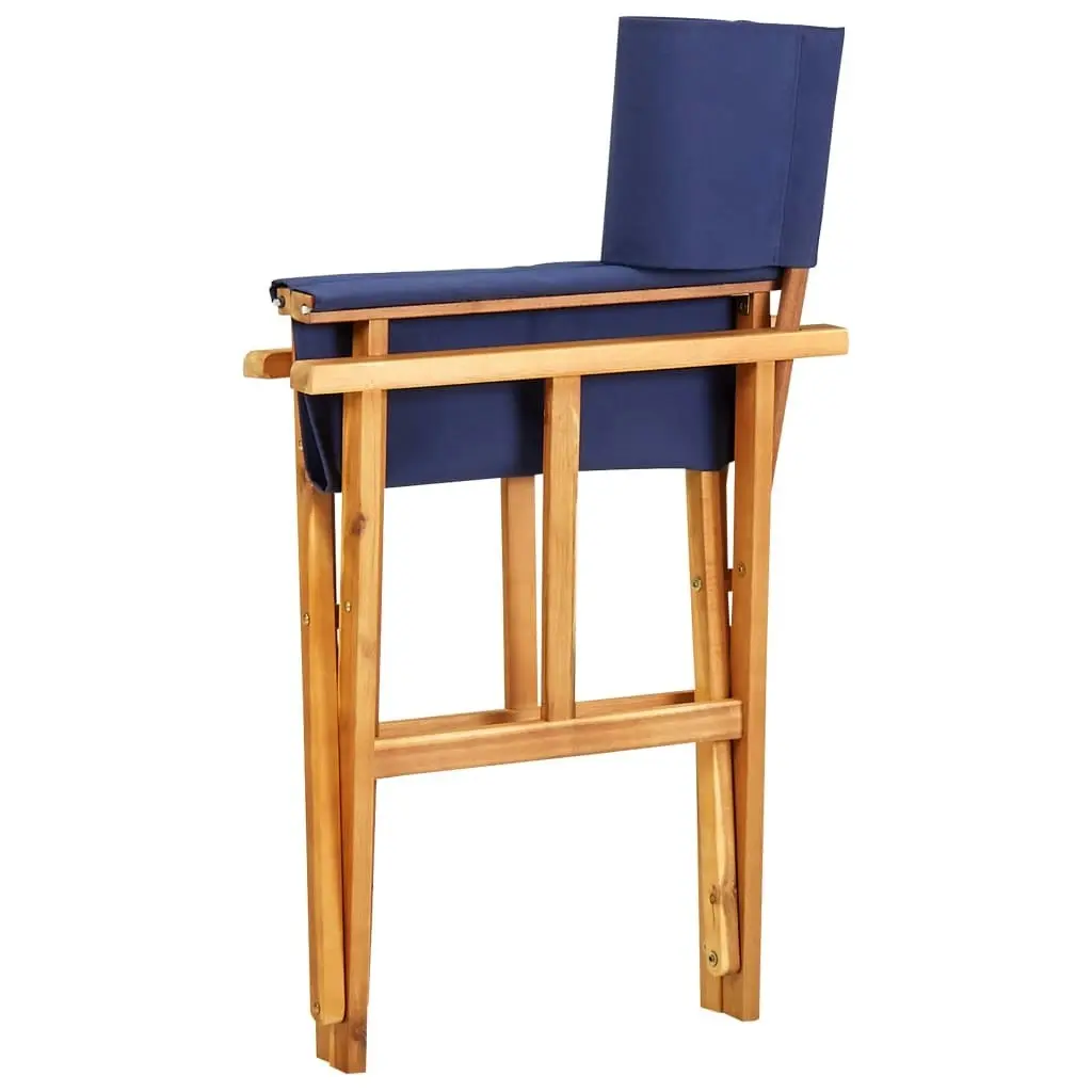 Director's Chair Solid Acacia Wood Blue 45952