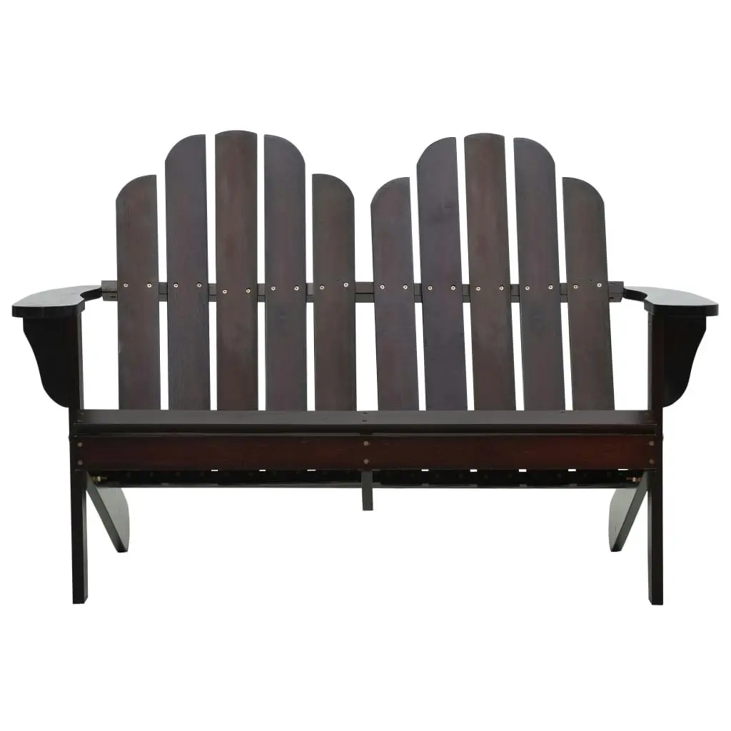 Double Adirondack Chair Wood Brown 47230