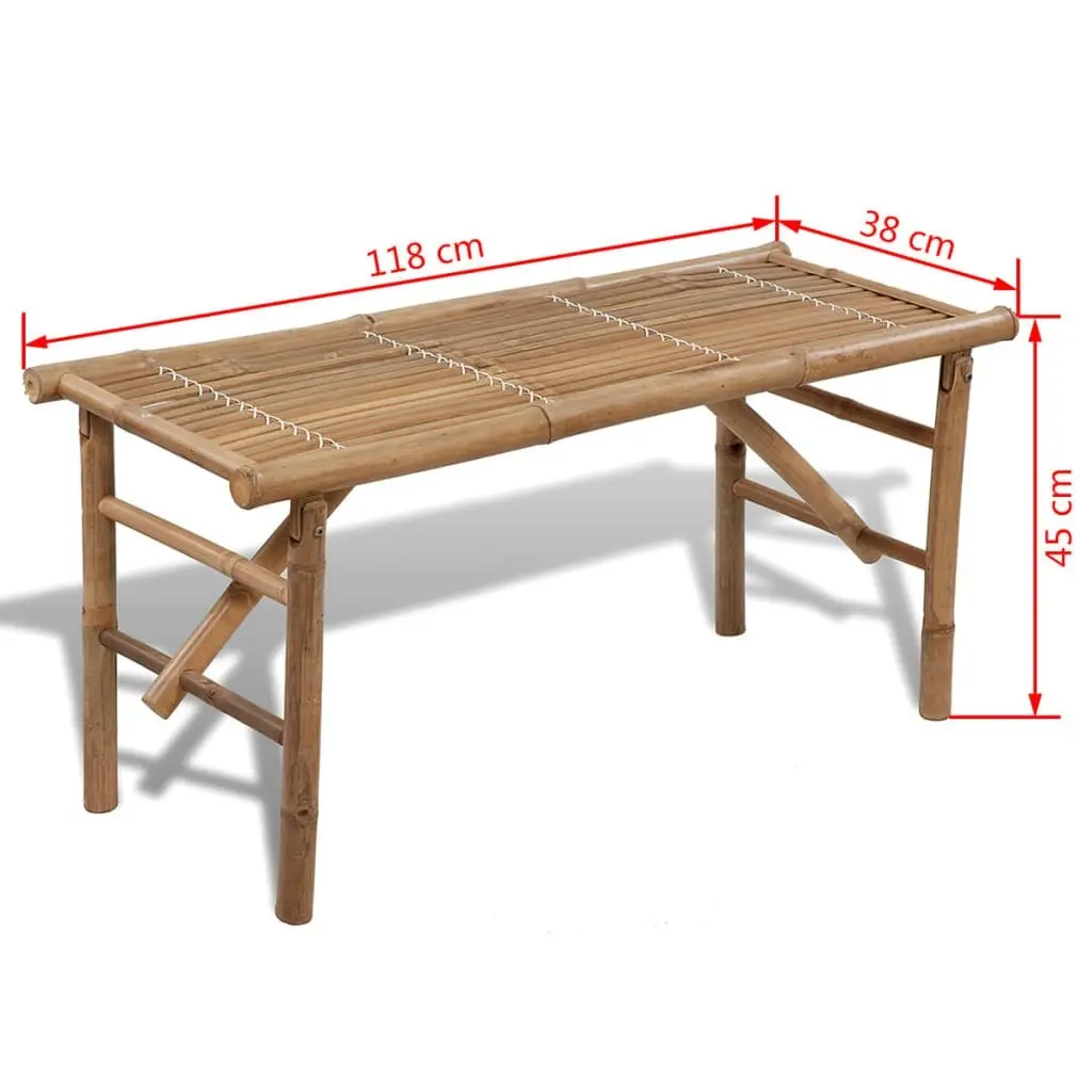 Folding Garden Bench 118 cm Bamboo 41503