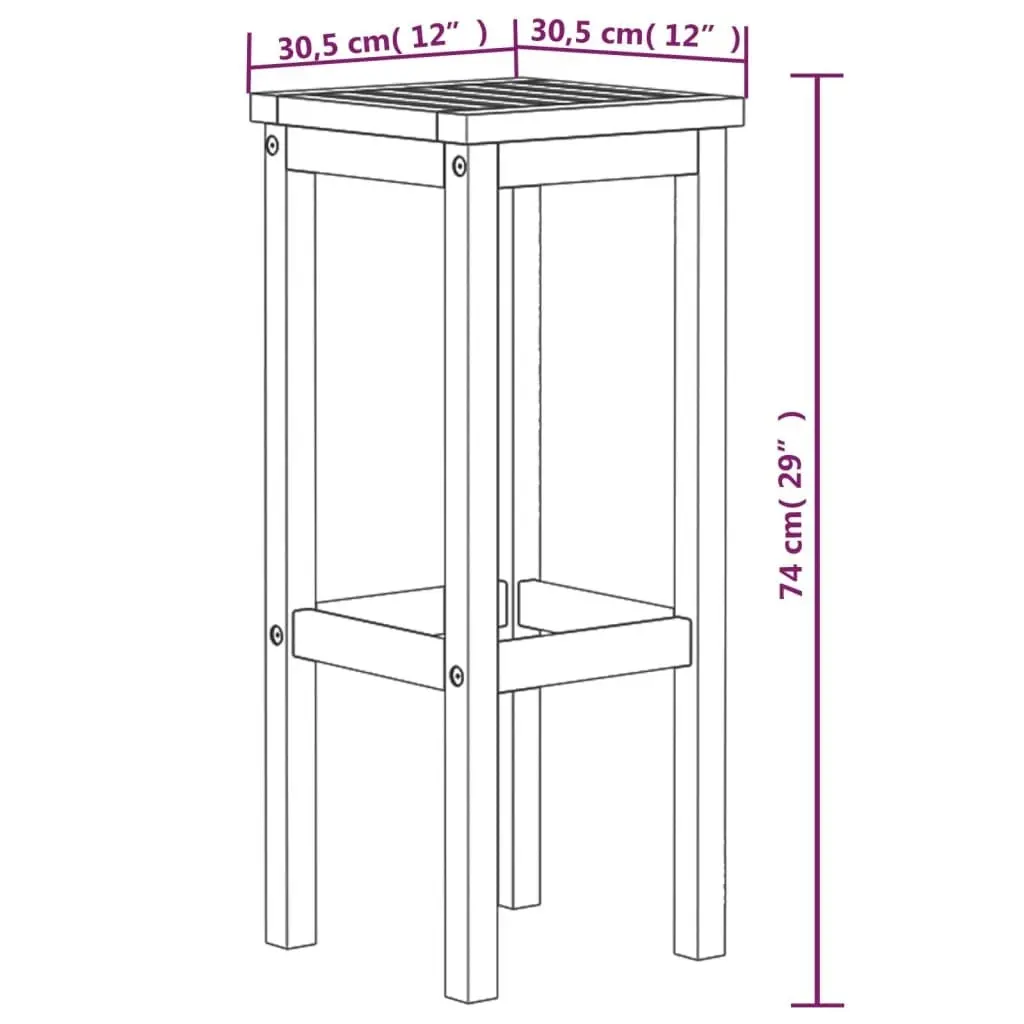 Bar Stools 6 pcs Solid Wood Acacia 3115990