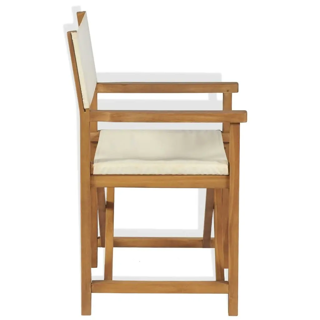 Folding Director's Chair Solid Teak Wood 43801