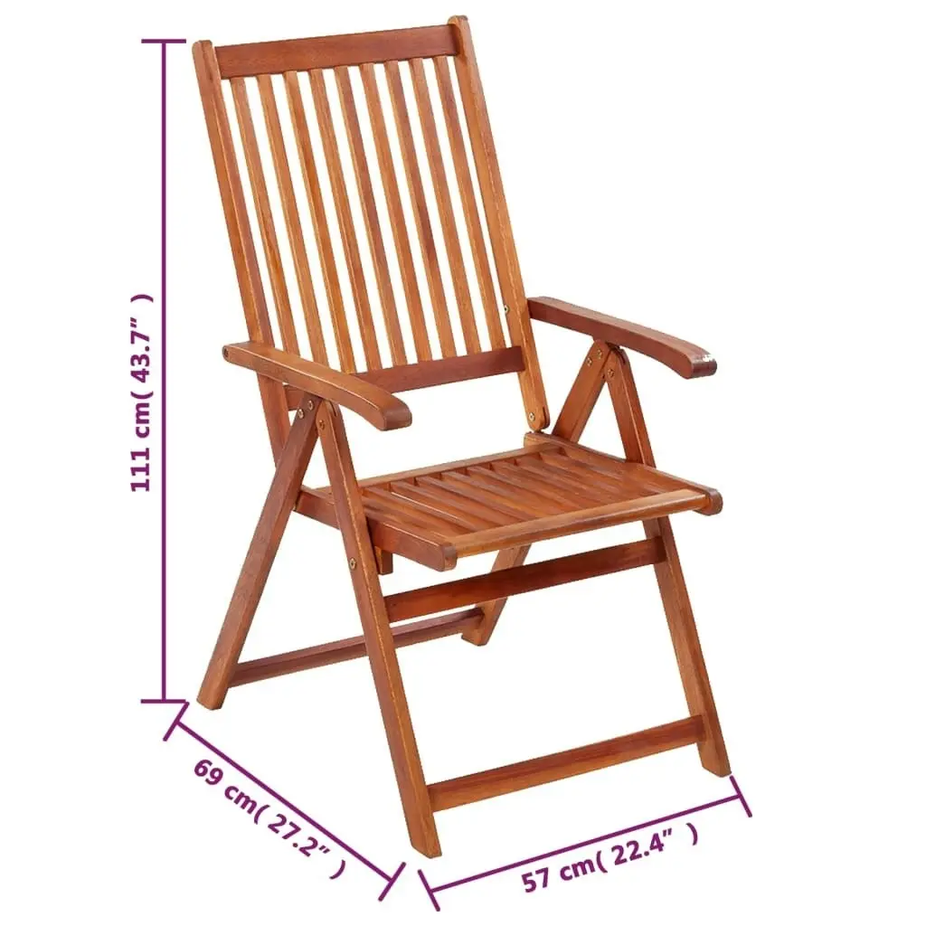 Folding Garden Chairs 6 pcs Solid Wood Acacia 3065516