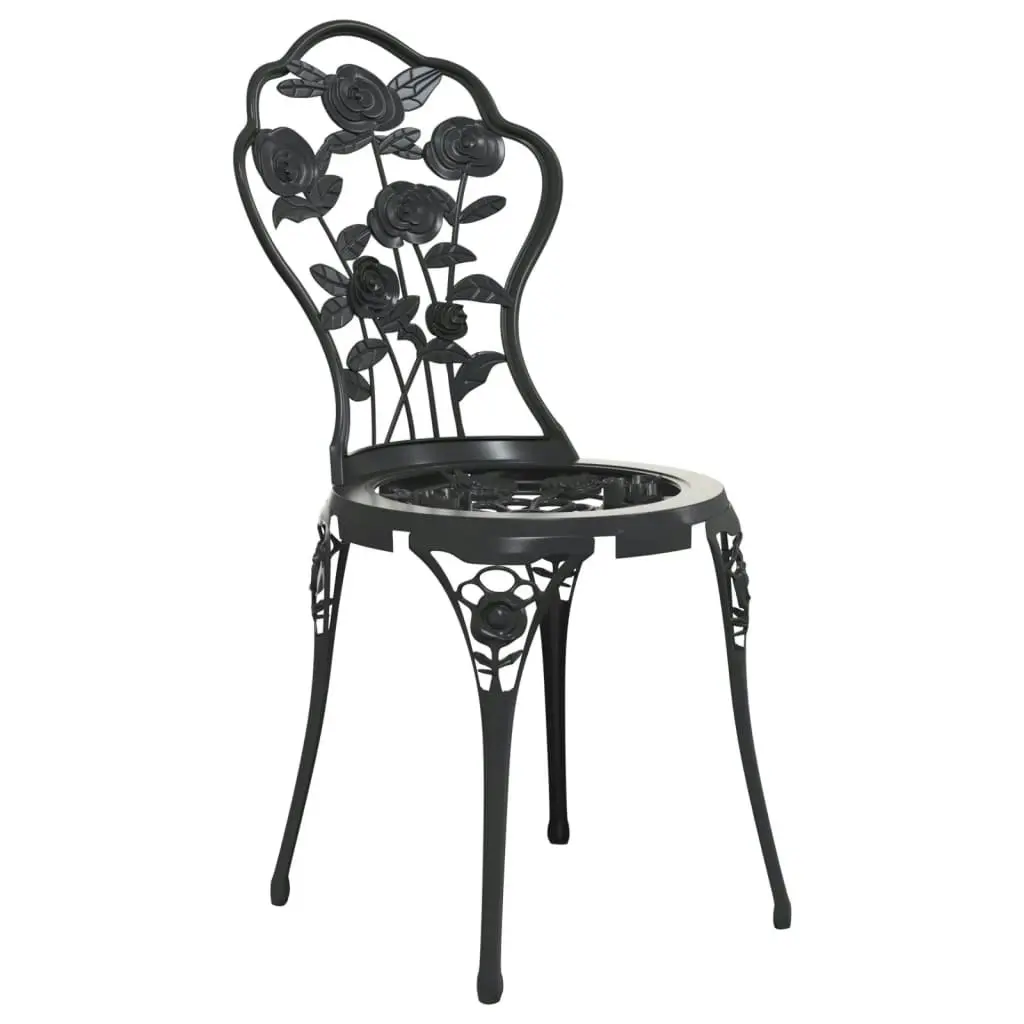 Bistro Chairs 2 pcs Cast Aluminium Black 317750