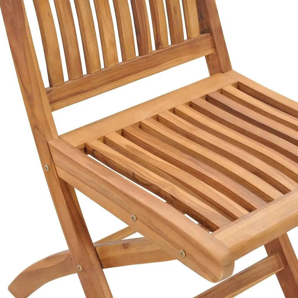 Folding Garden Chairs with Cushions 6 pcs Solid Teak Wood 3072834