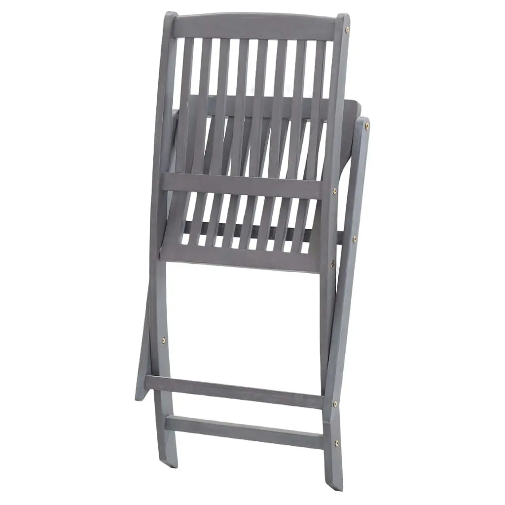 Folding Outdoor Chairs 8 pcs Solid Acacia Wood 3078289