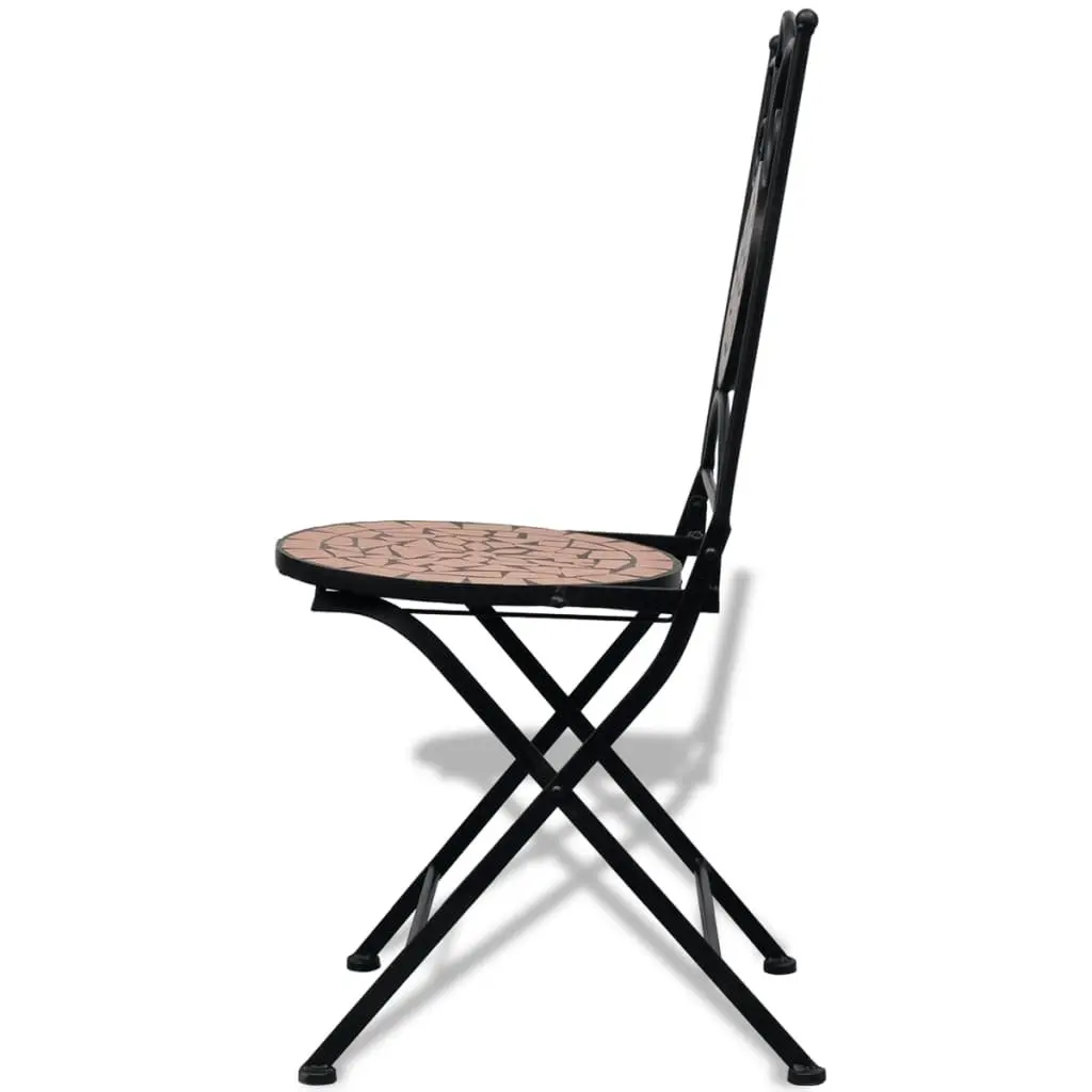 Folding Bistro Chairs 2 pcs Ceramic Terracotta 41529