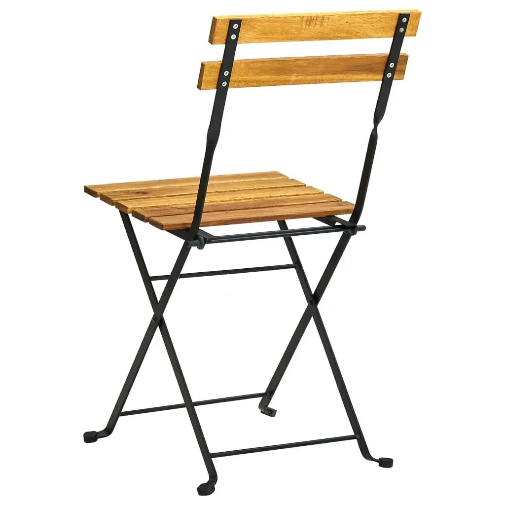 Folding Bistro Chair 4 pcs Solid Acacia Wood 313161