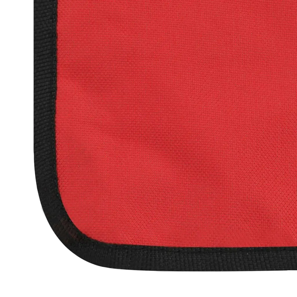 Folding Beach Mats 2 pcs Steel and Fabric Red 44329