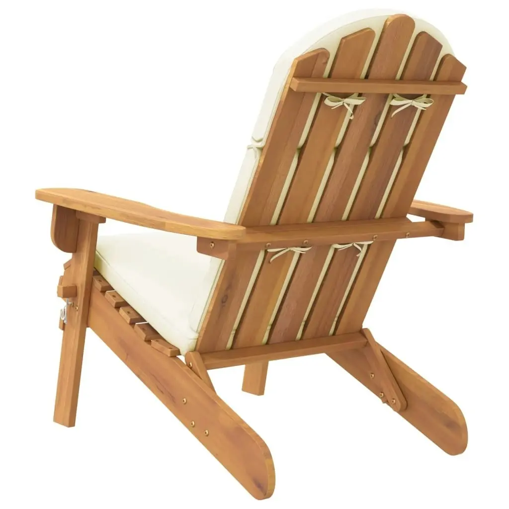 Adirondack Garden Chair with Cushions Solid Wood Acacia 360031