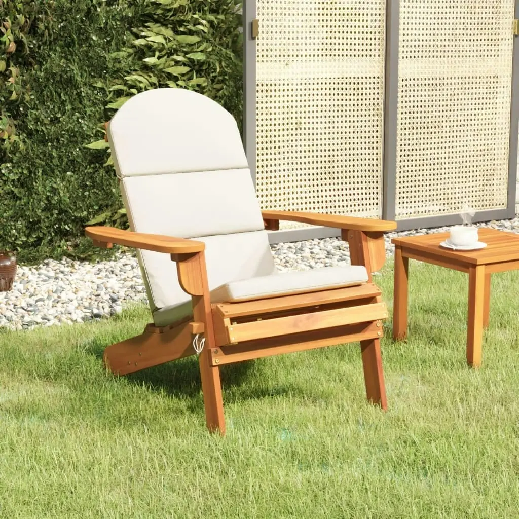 Adirondack Garden Chair with Cushions Solid Wood Acacia 360031