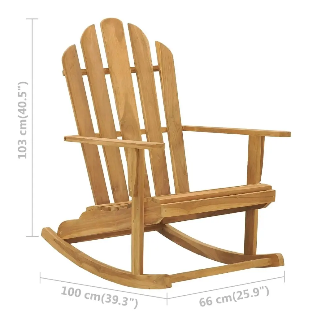 Adirondack Rocking Chair Solid Wood Teak 316167