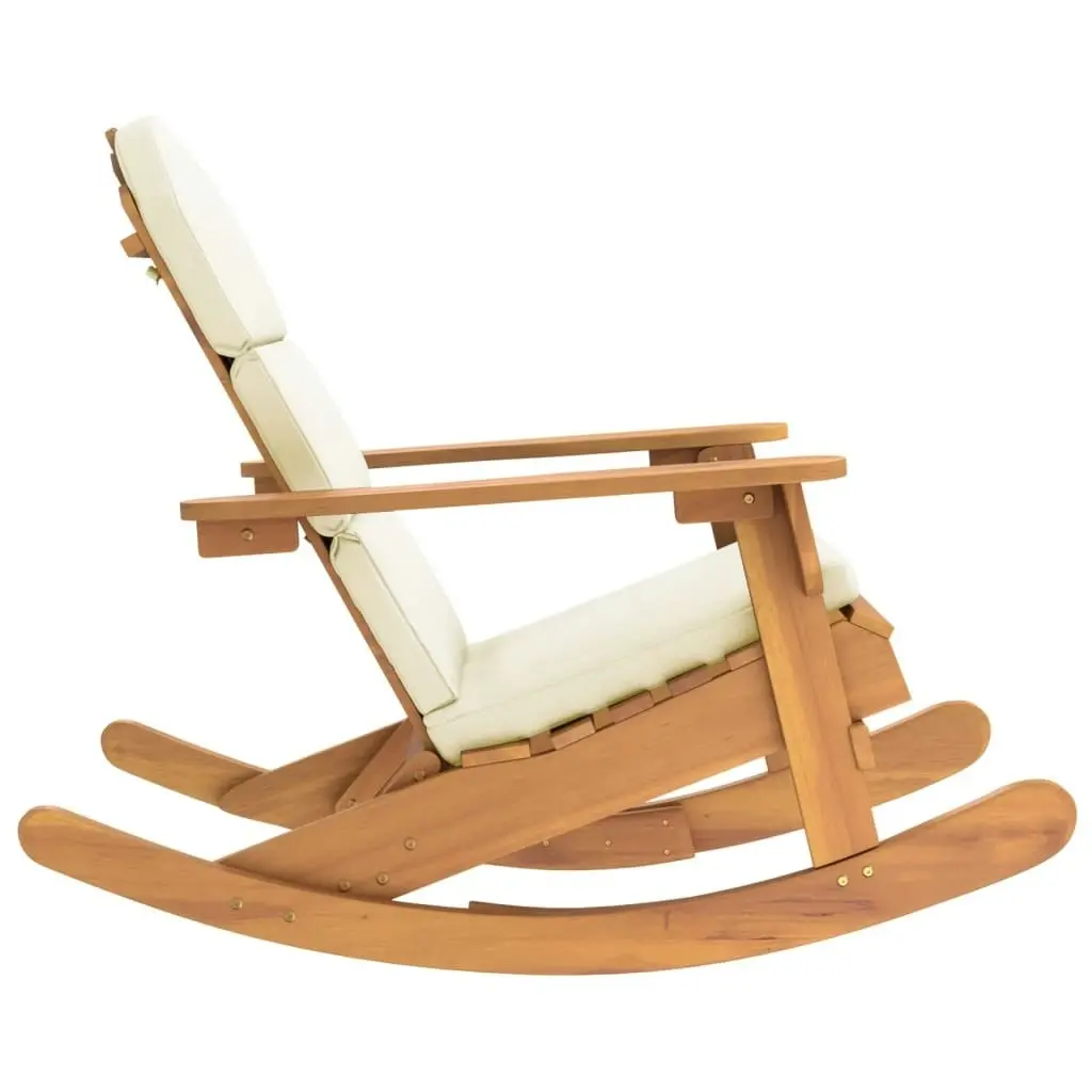 Adirondack Rocking Chair with Cushions Solid Wood Acacia 360036