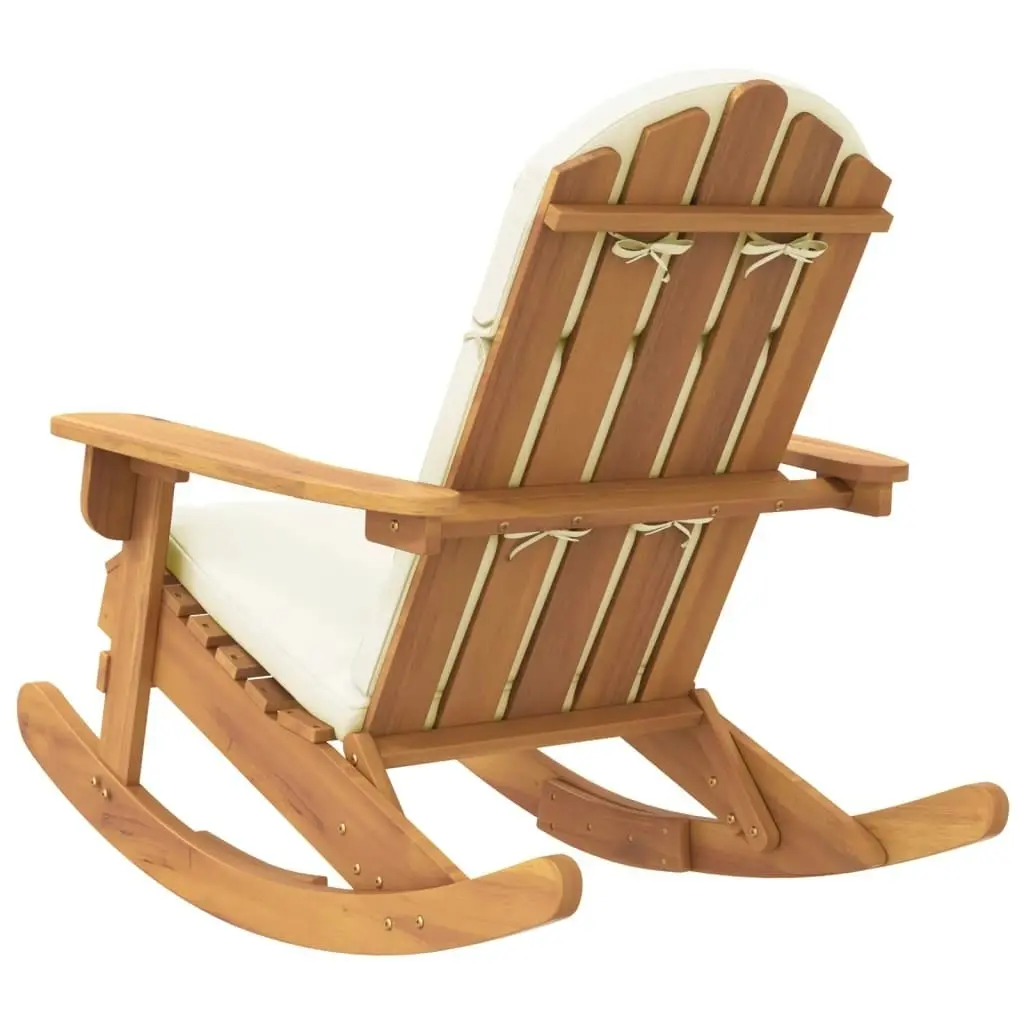 Adirondack Rocking Chair with Cushions Solid Wood Acacia 360036