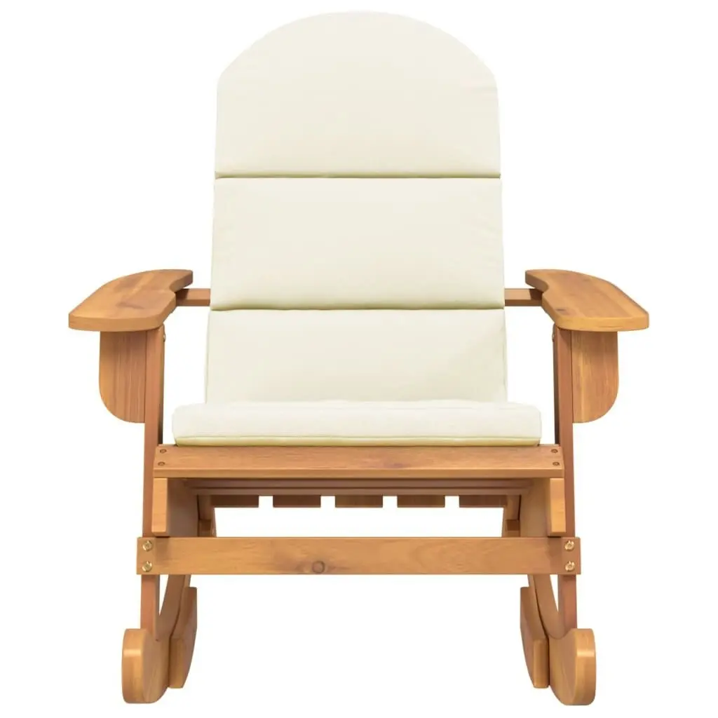 Adirondack Rocking Chair with Cushions Solid Wood Acacia 360036