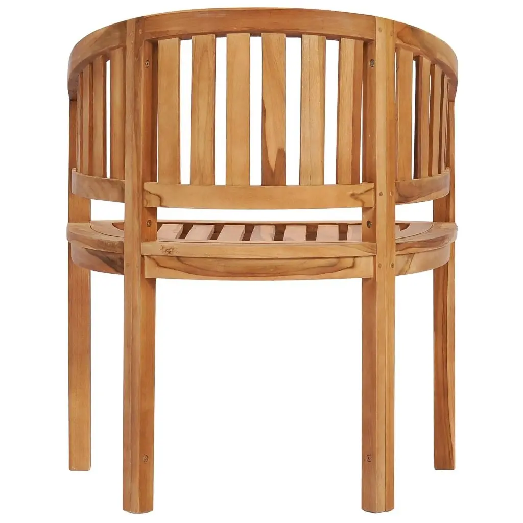 Banana Chairs 2 pcs Solid Teak Wood 48019