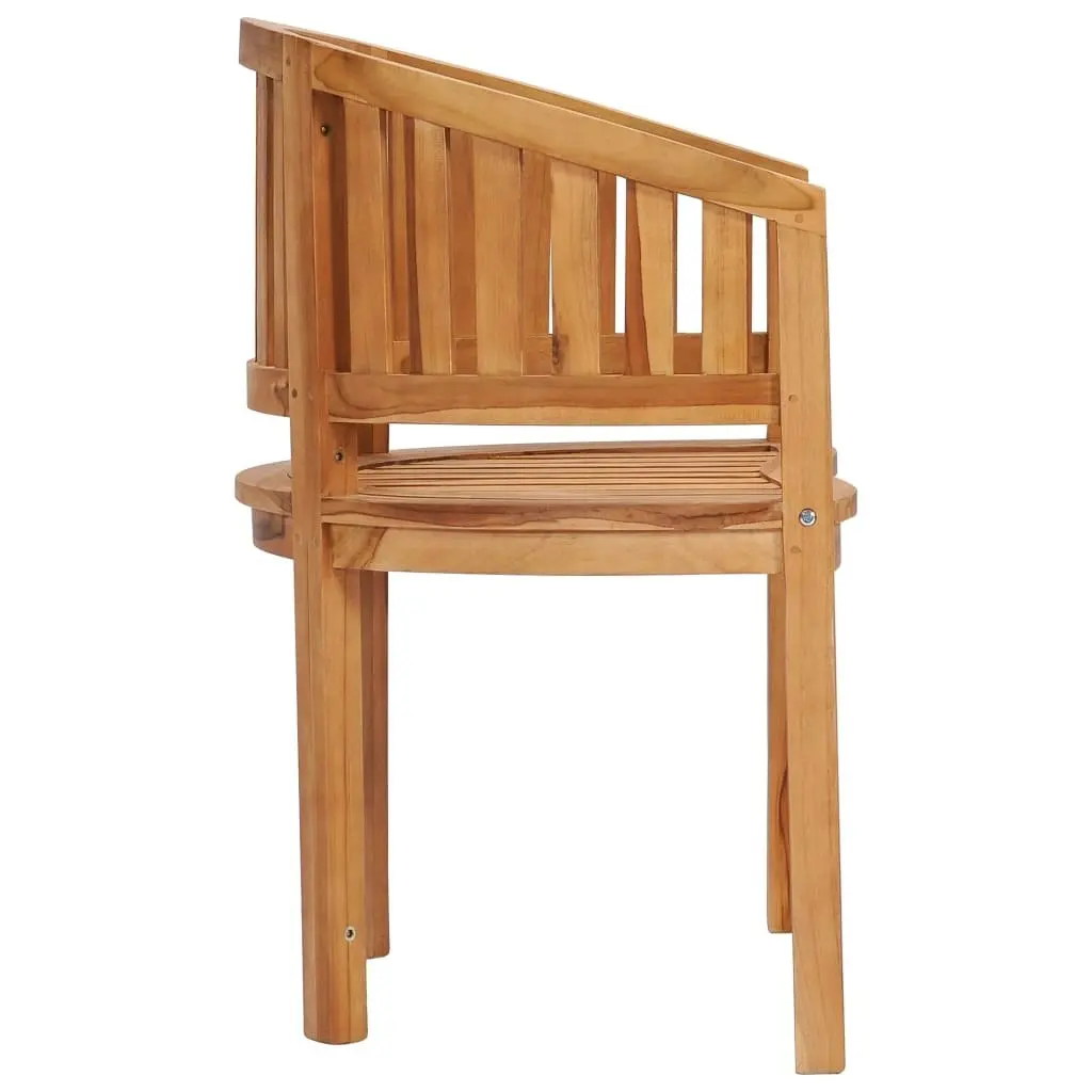 Banana Chairs 2 pcs Solid Teak Wood 48019