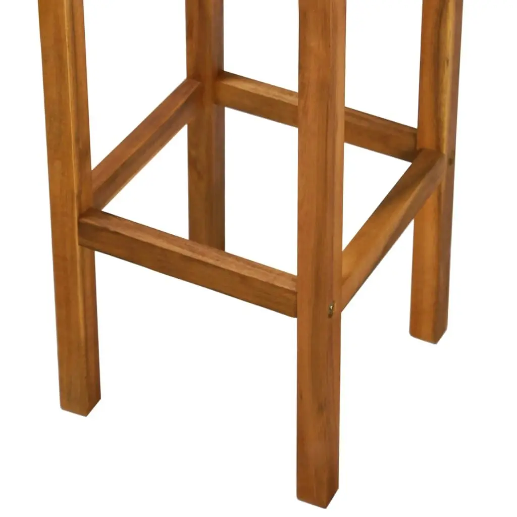 Bar Chairs 2 pcs Solid Acacia Wood 44016