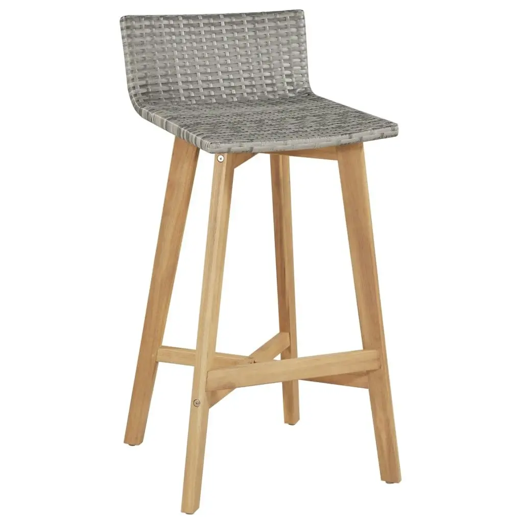 Bar Chairs 2 pcs Solid Acacia Wood 44229