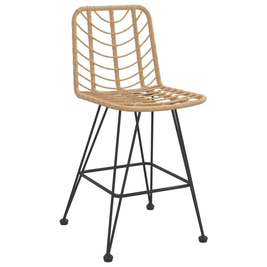 Bar Stools 2 pcs 45x56x103.5 cm PE Rattan and Steel 319430