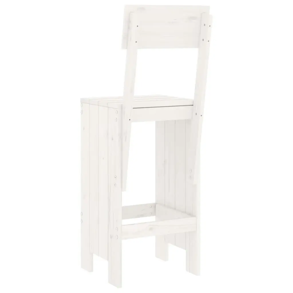 Bar Stools 2 pcs White 40x48.5x115.5 cm Solid Wood Pine 825360