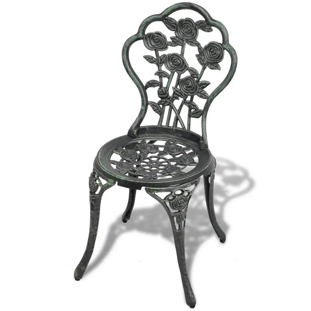 Bistro Chairs 2 pcs Cast Aluminium Green 43175