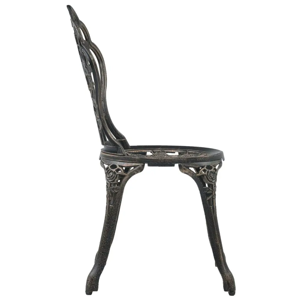 Bistro Chairs 2 pcs Bronze Cast Aluminium 47862