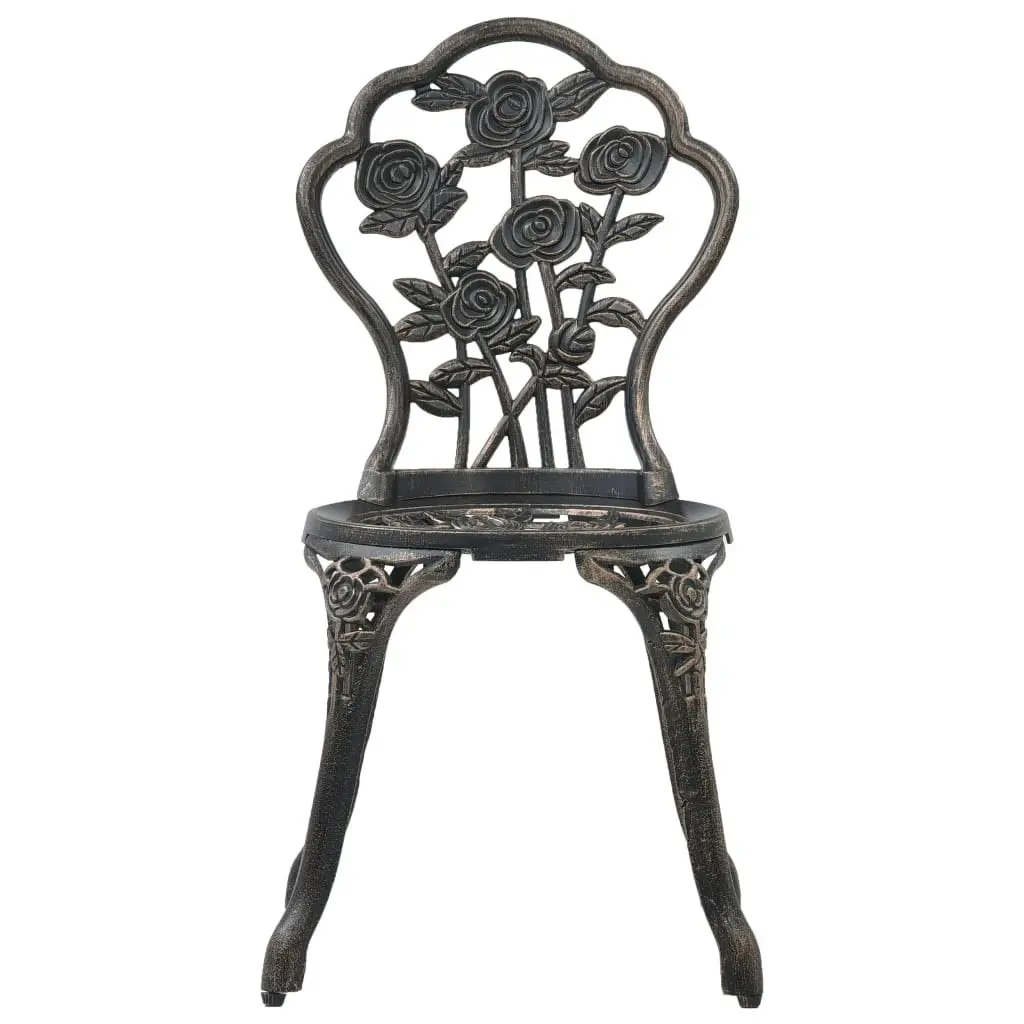 Bistro Chairs 2 pcs Bronze Cast Aluminium 47862