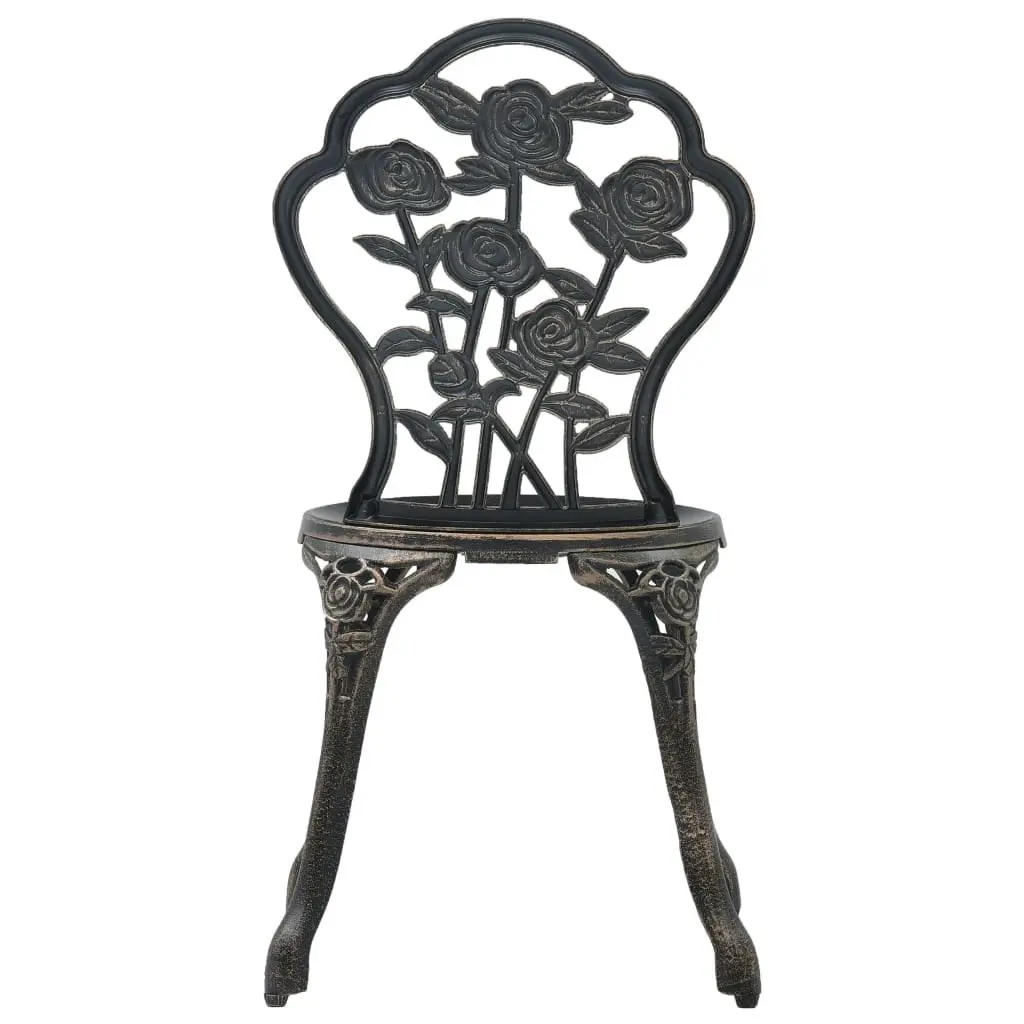 Bistro Chairs 2 pcs Bronze Cast Aluminium 47862