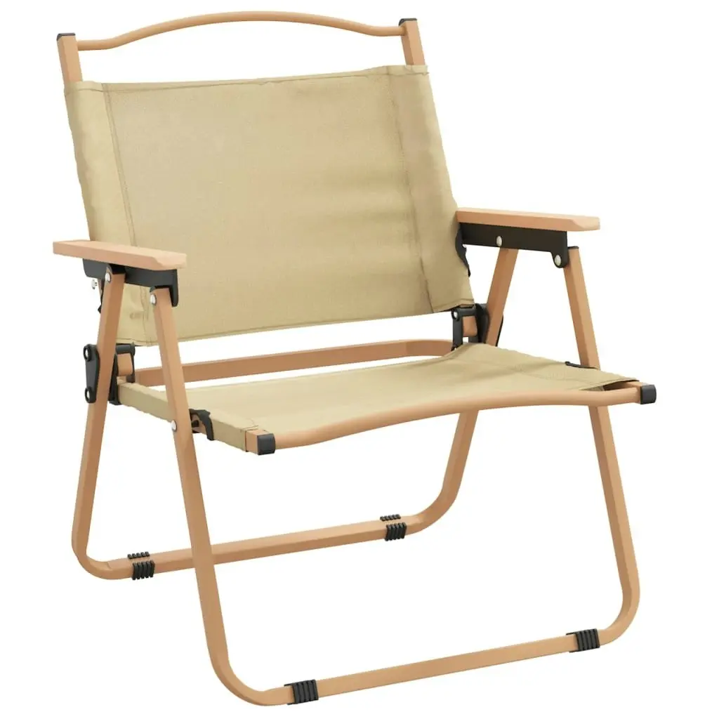 Camping Chairs 2 pcs Beige 54x43x59 cm Oxford Fabric 319481