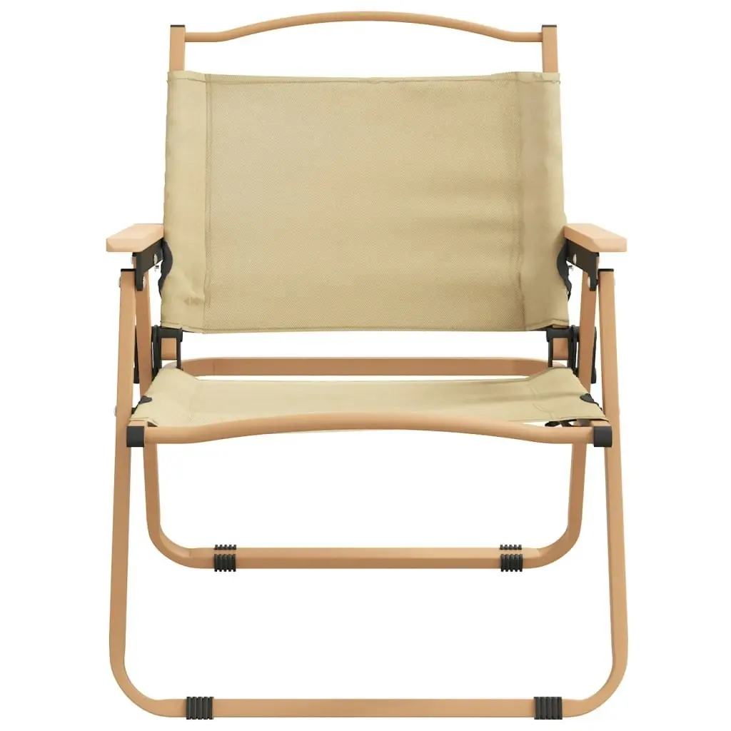 Camping Chairs 2 pcs Beige 54x43x59 cm Oxford Fabric 319481