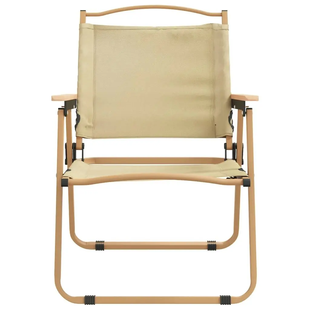 Camping Chairs 2 pcs Beige 54x55x78 cm Oxford Fabric 319484