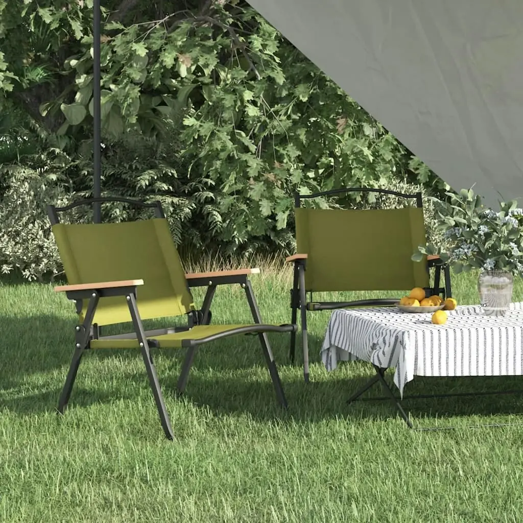 Camping Chairs 2 pcs Green 54x43x59 cm Oxford Fabric 319483