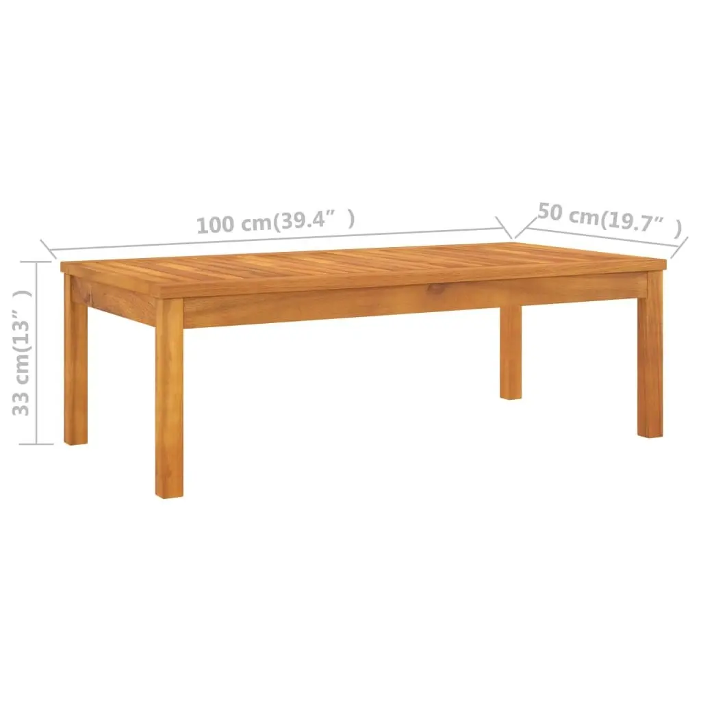 Coffee Table 100x50x33 cm Solid Acacia Wood 311833