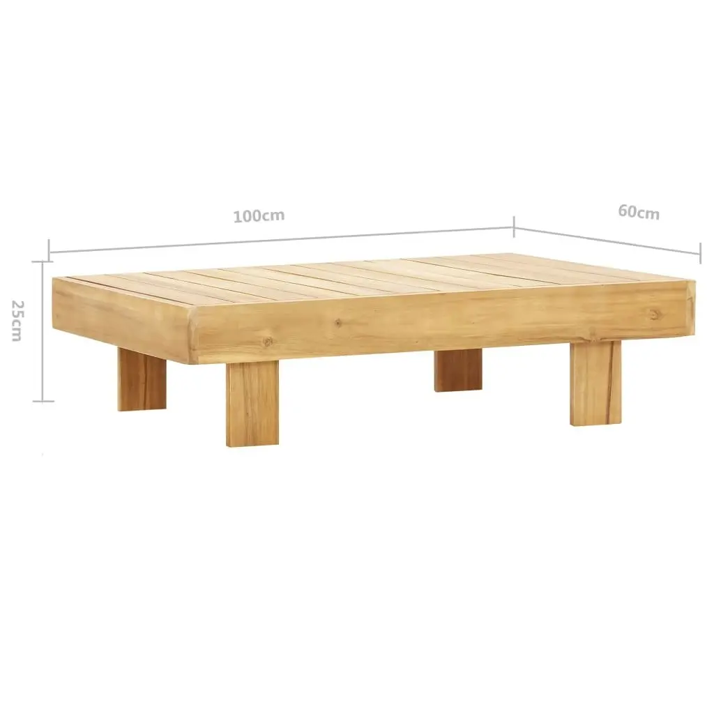 Coffee Table 100x60x25 cm Solid Acacia Wood 47274