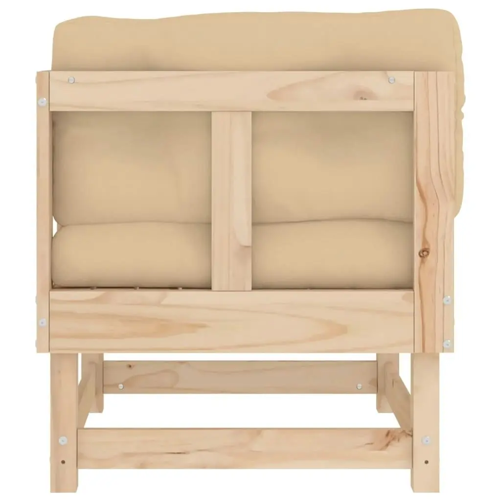 Corner Sofas with Cushions 2 pcs Solid Wood Pine 825450