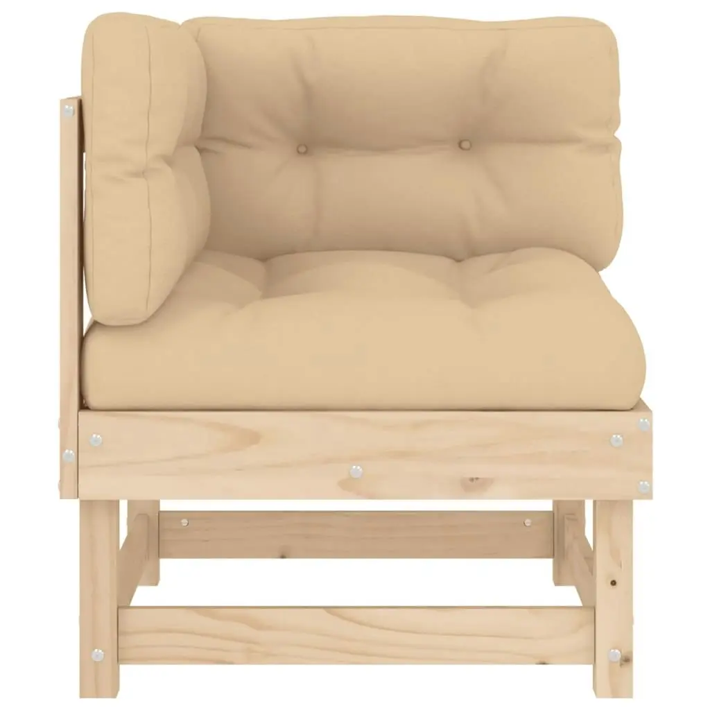 Corner Sofas with Cushions 2 pcs Solid Wood Pine 825450