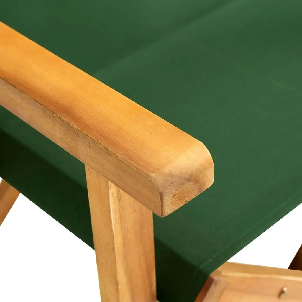 Director's Chair Solid Acacia Wood Green 45953