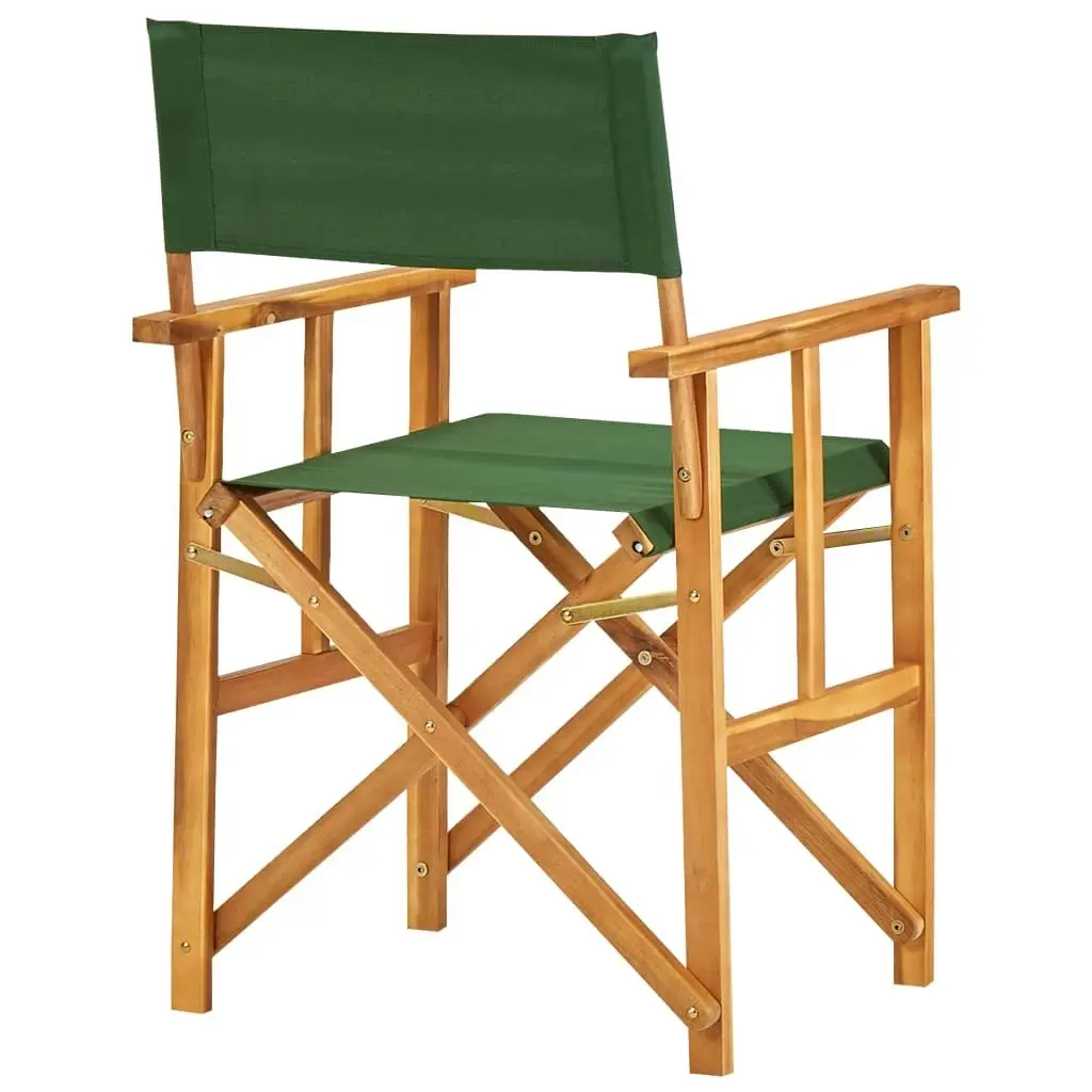 Director's Chair Solid Acacia Wood Green 45953