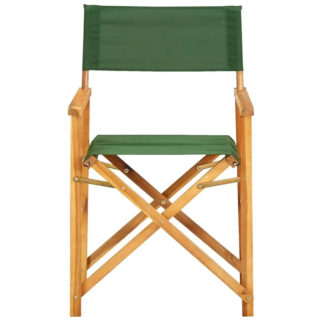 Director's Chair Solid Acacia Wood Green 45953