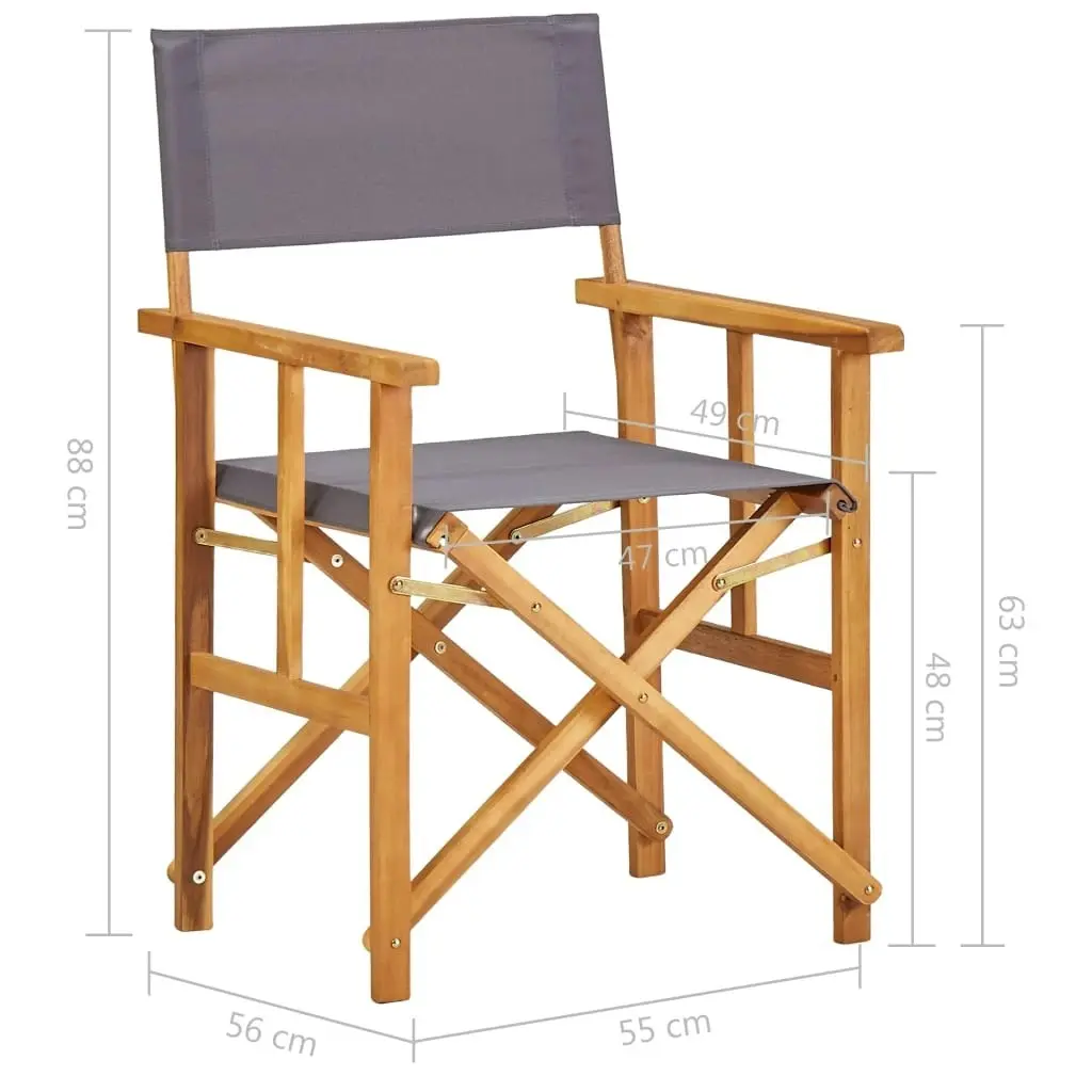 Director's Chairs 2 pcs Solid Acacia Wood 45947