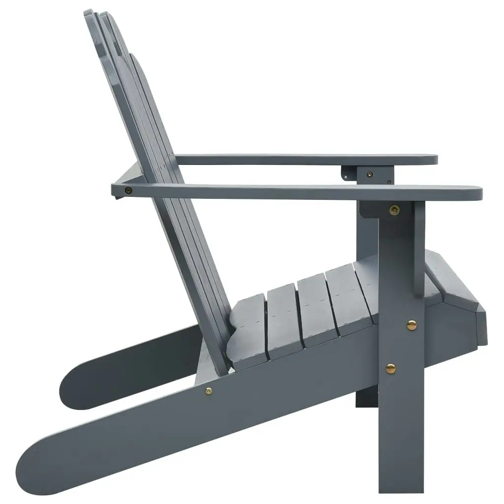 Double Adirondack Chair Wood Grey 47229