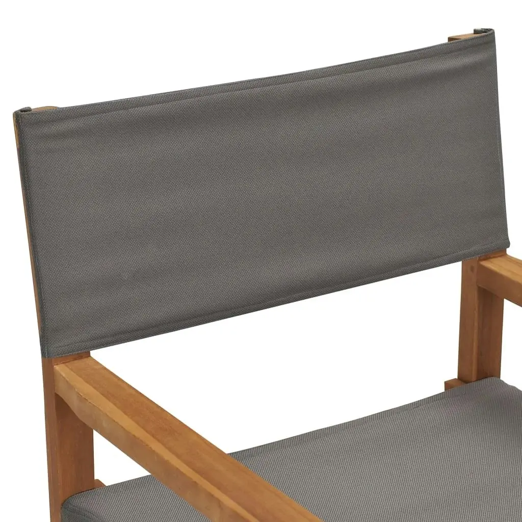 Director's Chairs 2 pcs Solid Wood Teak Grey 3143629